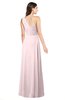 ColsBM Aislinn Petal Pink Modest A-line Sleeveless Half Backless Floor Length Ribbon Plus Size Bridesmaid Dresses