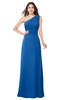 ColsBM Aislinn Royal Blue Modest A-line Sleeveless Half Backless Floor Length Ribbon Plus Size Bridesmaid Dresses
