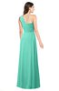 ColsBM Aislinn Seafoam Green Modest A-line Sleeveless Half Backless Floor Length Ribbon Plus Size Bridesmaid Dresses