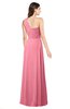 ColsBM Aislinn Watermelon Modest A-line Sleeveless Half Backless Floor Length Ribbon Plus Size Bridesmaid Dresses