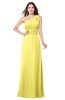 ColsBM Aislinn Yellow Iris Modest A-line Sleeveless Half Backless Floor Length Ribbon Plus Size Bridesmaid Dresses