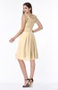ColsBM Jenny Apricot Gelato Simple A-line Scoop Sleeveless Chiffon Knee Length Plus Size Bridesmaid Dresses