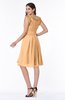 ColsBM Jenny Apricot Simple A-line Scoop Sleeveless Chiffon Knee Length Plus Size Bridesmaid Dresses