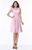ColsBM Jenny Baby Pink Simple A-line Scoop Sleeveless Chiffon Knee Length Plus Size Bridesmaid Dresses
