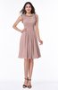 ColsBM Jenny Blush Pink Simple A-line Scoop Sleeveless Chiffon Knee Length Plus Size Bridesmaid Dresses