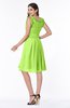 ColsBM Jenny Bright Green Simple A-line Scoop Sleeveless Chiffon Knee Length Plus Size Bridesmaid Dresses