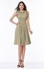ColsBM Jenny Candied Ginger Simple A-line Scoop Sleeveless Chiffon Knee Length Plus Size Bridesmaid Dresses