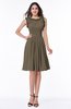 ColsBM Jenny Carafe Brown Simple A-line Scoop Sleeveless Chiffon Knee Length Plus Size Bridesmaid Dresses