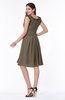 ColsBM Jenny Carafe Brown Simple A-line Scoop Sleeveless Chiffon Knee Length Plus Size Bridesmaid Dresses