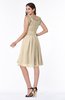 ColsBM Jenny Champagne Simple A-line Scoop Sleeveless Chiffon Knee Length Plus Size Bridesmaid Dresses