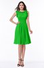 ColsBM Jenny Classic Green Simple A-line Scoop Sleeveless Chiffon Knee Length Plus Size Bridesmaid Dresses