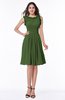 ColsBM Jenny Garden Green Simple A-line Scoop Sleeveless Chiffon Knee Length Plus Size Bridesmaid Dresses