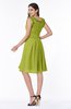 ColsBM Jenny Green Oasis Simple A-line Scoop Sleeveless Chiffon Knee Length Plus Size Bridesmaid Dresses
