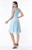ColsBM Jenny Ice Blue Simple A-line Scoop Sleeveless Chiffon Knee Length Plus Size Bridesmaid Dresses