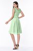 ColsBM Jenny Light Green Simple A-line Scoop Sleeveless Chiffon Knee Length Plus Size Bridesmaid Dresses