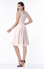 ColsBM Jenny Light Pink Simple A-line Scoop Sleeveless Chiffon Knee Length Plus Size Bridesmaid Dresses