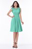 ColsBM Jenny Mint Green Simple A-line Scoop Sleeveless Chiffon Knee Length Plus Size Bridesmaid Dresses