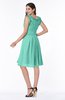 ColsBM Jenny Mint Green Simple A-line Scoop Sleeveless Chiffon Knee Length Plus Size Bridesmaid Dresses