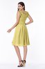 ColsBM Jenny Misted Yellow Simple A-line Scoop Sleeveless Chiffon Knee Length Plus Size Bridesmaid Dresses