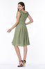 ColsBM Jenny Moss Green Simple A-line Scoop Sleeveless Chiffon Knee Length Plus Size Bridesmaid Dresses