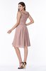 ColsBM Jenny Nectar Pink Simple A-line Scoop Sleeveless Chiffon Knee Length Plus Size Bridesmaid Dresses