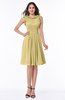 ColsBM Jenny New Wheat Simple A-line Scoop Sleeveless Chiffon Knee Length Plus Size Bridesmaid Dresses