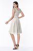 ColsBM Jenny Off White Simple A-line Scoop Sleeveless Chiffon Knee Length Plus Size Bridesmaid Dresses
