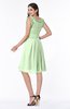 ColsBM Jenny Pale Green Simple A-line Scoop Sleeveless Chiffon Knee Length Plus Size Bridesmaid Dresses