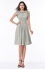 ColsBM Jenny Platinum Simple A-line Scoop Sleeveless Chiffon Knee Length Plus Size Bridesmaid Dresses
