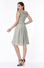 ColsBM Jenny Platinum Simple A-line Scoop Sleeveless Chiffon Knee Length Plus Size Bridesmaid Dresses