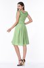 ColsBM Jenny Sage Green Simple A-line Scoop Sleeveless Chiffon Knee Length Plus Size Bridesmaid Dresses