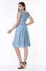 ColsBM Jenny Sky Blue Simple A-line Scoop Sleeveless Chiffon Knee Length Plus Size Bridesmaid Dresses