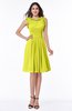 ColsBM Jenny Sulphur Spring Simple A-line Scoop Sleeveless Chiffon Knee Length Plus Size Bridesmaid Dresses