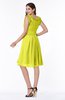 ColsBM Jenny Sulphur Spring Simple A-line Scoop Sleeveless Chiffon Knee Length Plus Size Bridesmaid Dresses