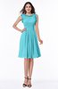 ColsBM Jenny Turquoise Simple A-line Scoop Sleeveless Chiffon Knee Length Plus Size Bridesmaid Dresses