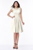 ColsBM Jenny Whisper White Simple A-line Scoop Sleeveless Chiffon Knee Length Plus Size Bridesmaid Dresses