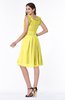 ColsBM Jenny Yellow Iris Simple A-line Scoop Sleeveless Chiffon Knee Length Plus Size Bridesmaid Dresses