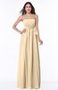 ColsBM Avah Apricot Gelato Modern Strapless Half Backless Chiffon Floor Length Ribbon Plus Size Bridesmaid Dresses