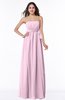 ColsBM Avah Baby Pink Modern Strapless Half Backless Chiffon Floor Length Ribbon Plus Size Bridesmaid Dresses