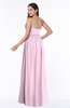 ColsBM Avah Baby Pink Modern Strapless Half Backless Chiffon Floor Length Ribbon Plus Size Bridesmaid Dresses