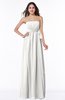 ColsBM Avah Cloud White Modern Strapless Half Backless Chiffon Floor Length Ribbon Plus Size Bridesmaid Dresses