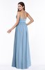 ColsBM Avah Dusty Blue Modern Strapless Half Backless Chiffon Floor Length Ribbon Plus Size Bridesmaid Dresses