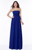 ColsBM Avah Electric Blue Modern Strapless Half Backless Chiffon Floor Length Ribbon Plus Size Bridesmaid Dresses