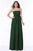 ColsBM Avah Hunter Green Modern Strapless Half Backless Chiffon Floor Length Ribbon Plus Size Bridesmaid Dresses