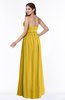 ColsBM Avah Lemon Curry Modern Strapless Half Backless Chiffon Floor Length Ribbon Plus Size Bridesmaid Dresses