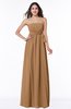 ColsBM Avah Light Brown Modern Strapless Half Backless Chiffon Floor Length Ribbon Plus Size Bridesmaid Dresses