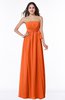 ColsBM Avah Tangerine Modern Strapless Half Backless Chiffon Floor Length Ribbon Plus Size Bridesmaid Dresses