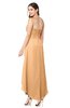 ColsBM Emilee Apricot Sexy A-line Sleeveless Half Backless Asymmetric Plus Size Bridesmaid Dresses