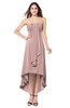 ColsBM Emilee Blush Pink Sexy A-line Sleeveless Half Backless Asymmetric Plus Size Bridesmaid Dresses