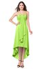 ColsBM Emilee Bright Green Sexy A-line Sleeveless Half Backless Asymmetric Plus Size Bridesmaid Dresses